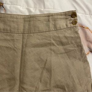 Tan Linen Midi Skirt size 4 RW & Co